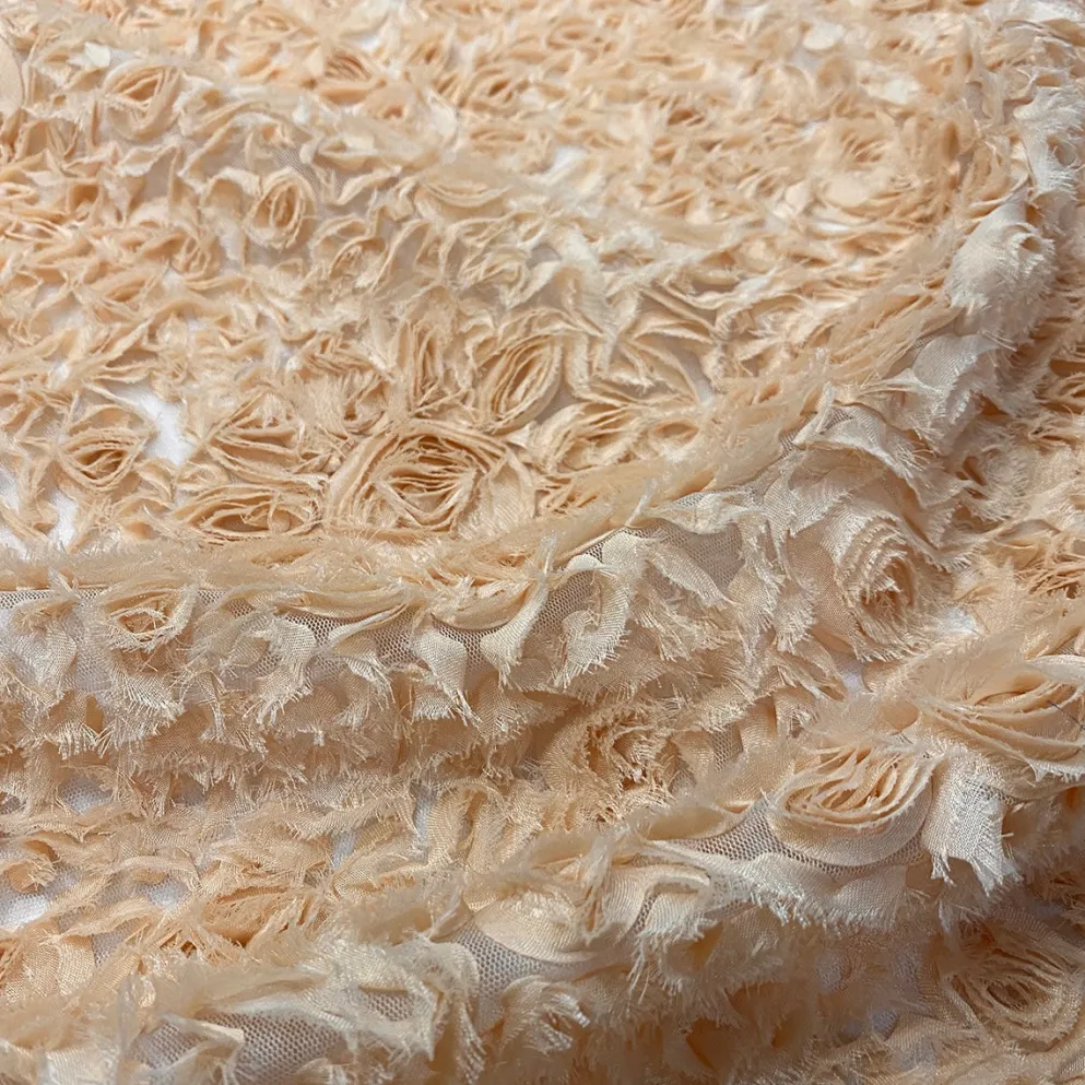 Lush Chiffon Table Runner in Champagne