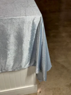 Lush Velvet Table Linen in Baby Blue