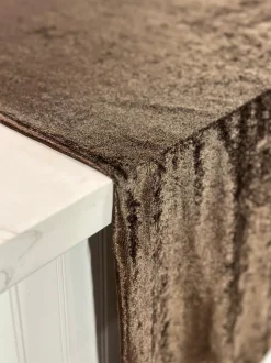 Lush Velvet Table Linen in Chocolate