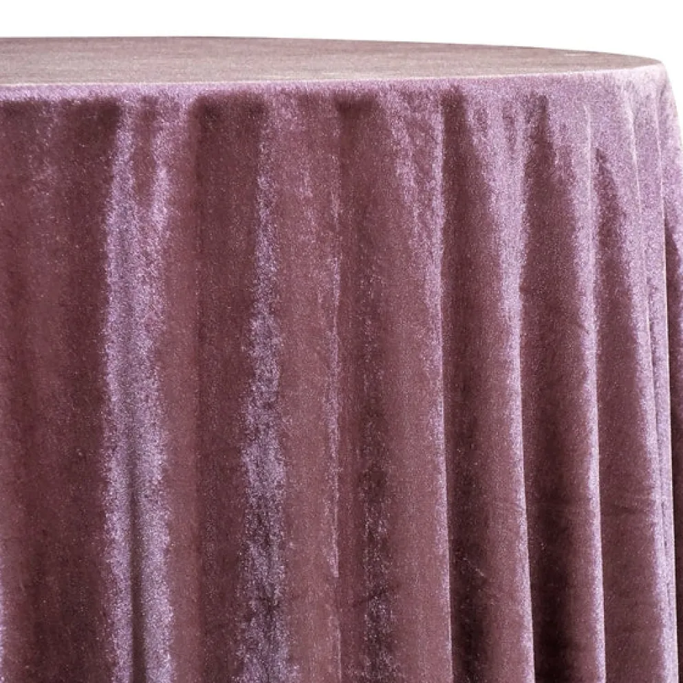 Lush Velvet Table Linen in Mauve