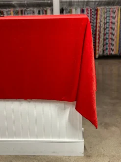 Lush Velvet Table Linen in Red