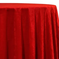 Lush Velvet Table Linen in Red