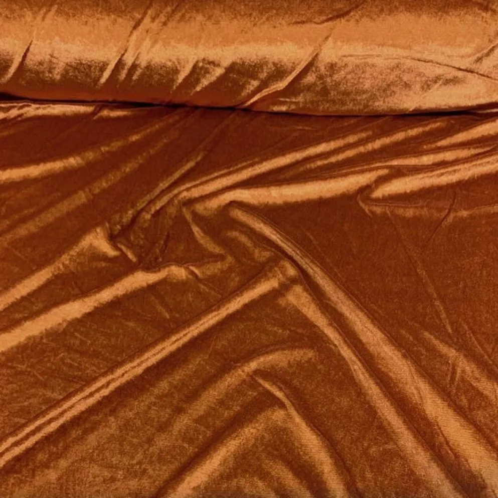 Lush Velvet Table Linen in Rust