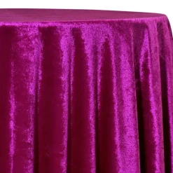 Lush Velvet Table Linen in Sangria