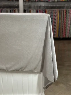 Lush Velvet Table Linen in Silver