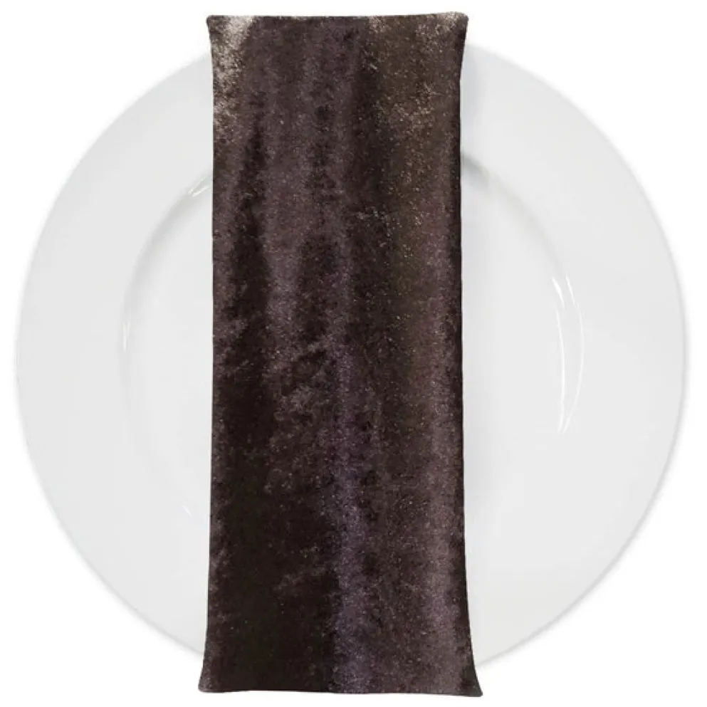 Lush Velvet Table Napkin in Chocolate