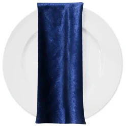 Lush Velvet Table Napkin in Dark Navy