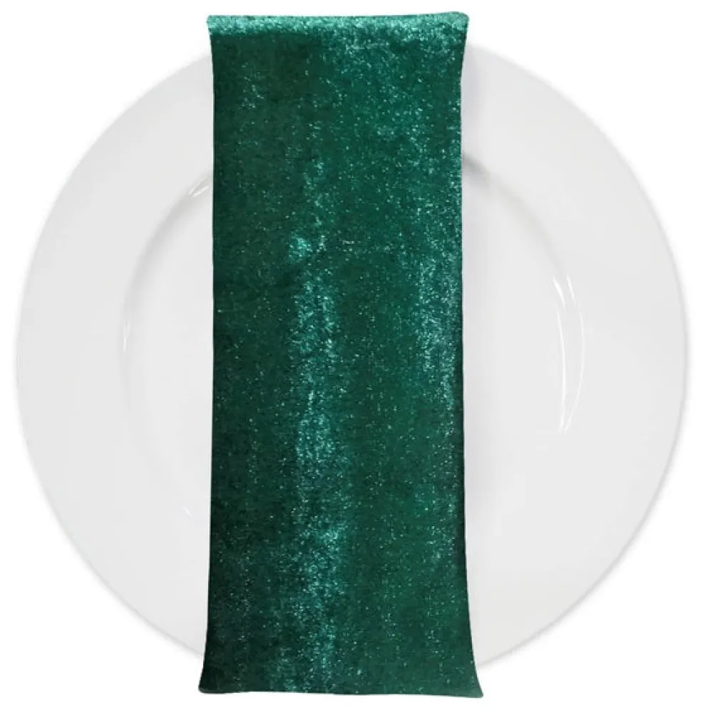 Lush Velvet Table Napkin in Hunter Green