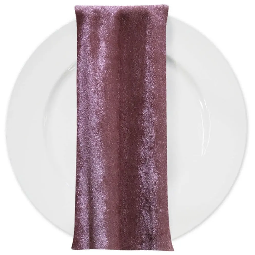 Lush Velvet Table Napkin in Mauve