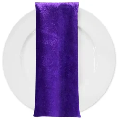 Lush Velvet Table Napkin in Purple