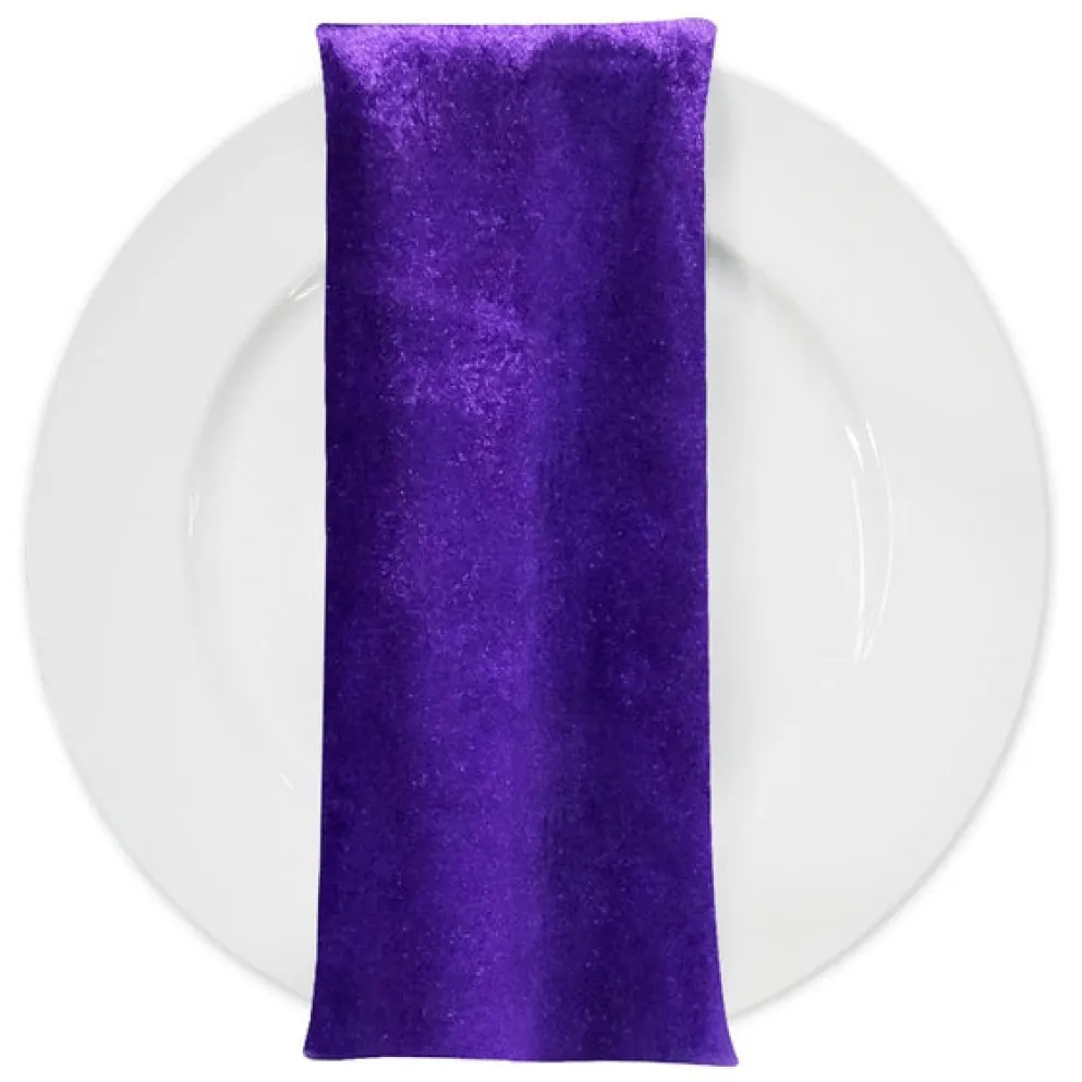 Lush Velvet Table Napkin in Purple