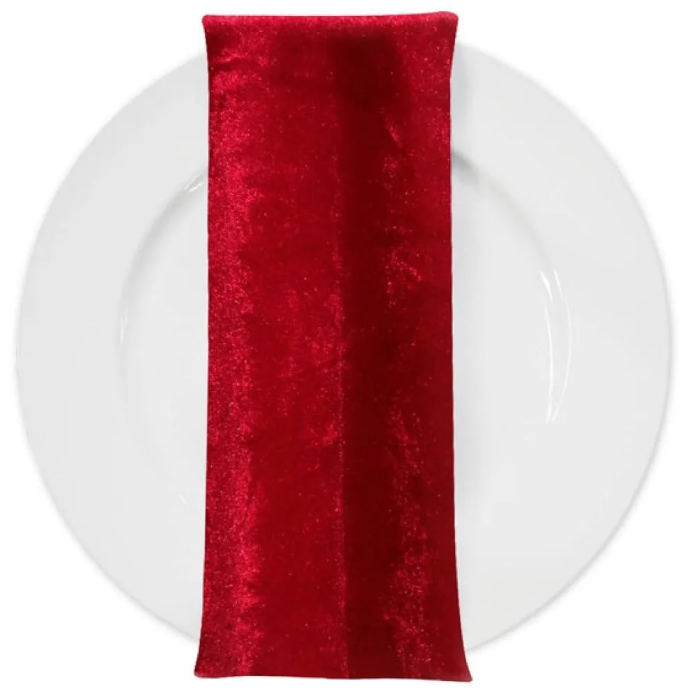 Lush Velvet Table Napkin in Wine