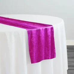Lush Velvet Table Runner in Fuchsia