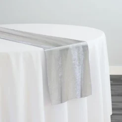Lush Velvet Table Runner in Ivory