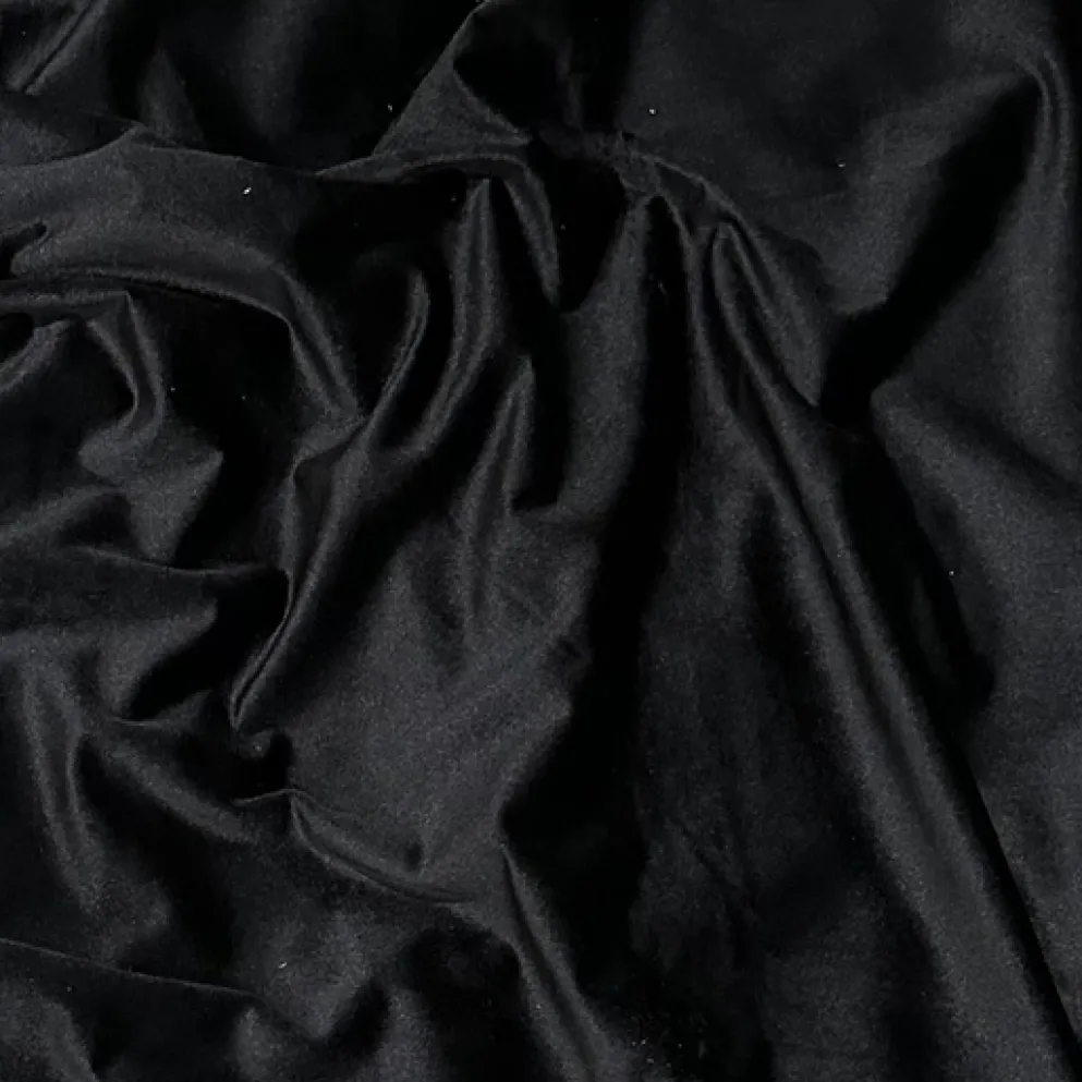 Luxury Plush Velvet Drapery Panel in Black