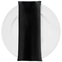 Luxury Plush Velvet Napkin in Black