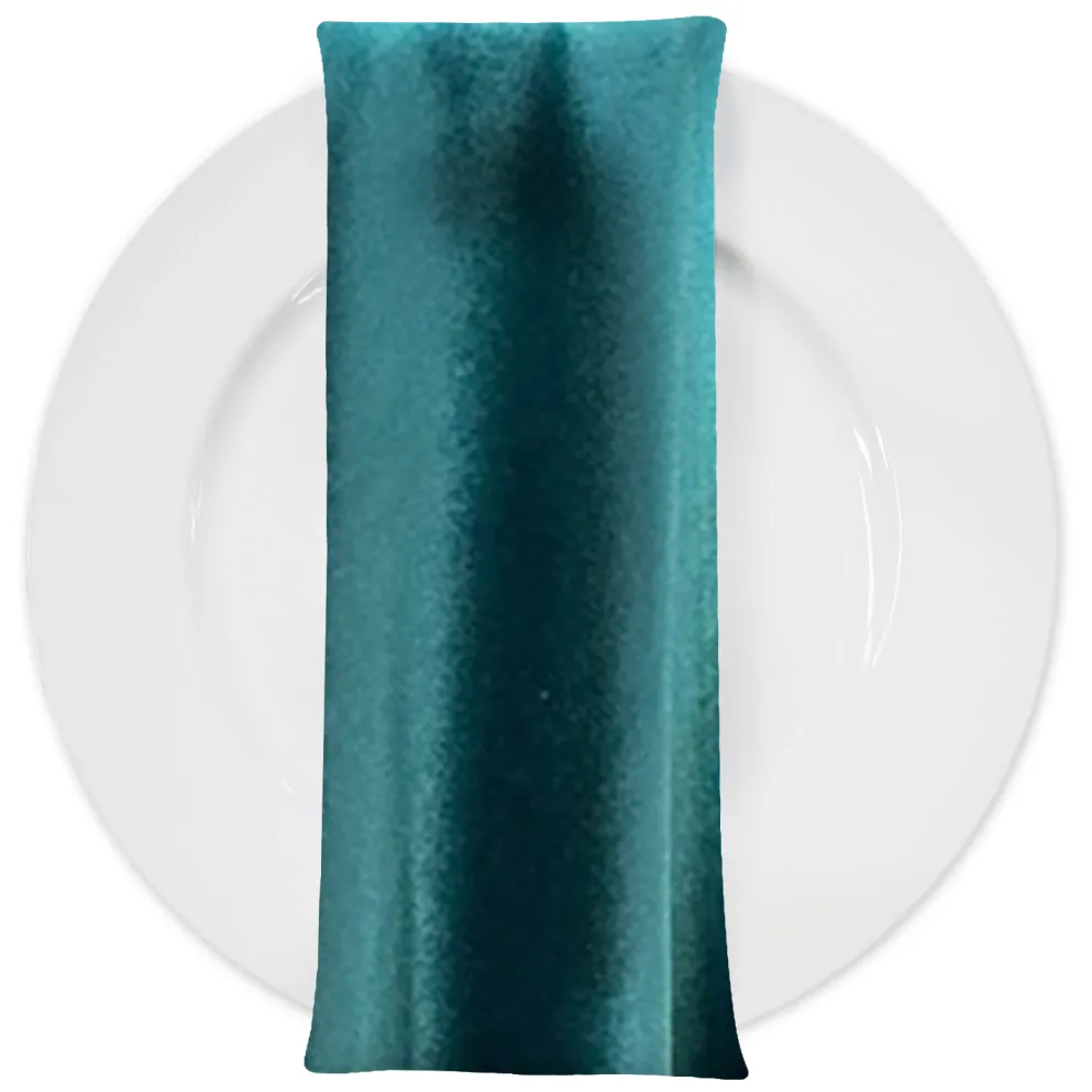 Luxury Plush Velvet Napkin in Teal
