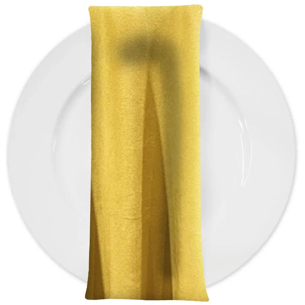 Luxury Plush Velvet Napkin in Gold 18K