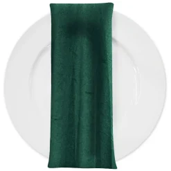 Luxury Plush Velvet Napkin in Hunter Green