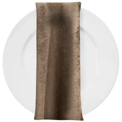 Luxury Plush Velvet Napkin in Brown