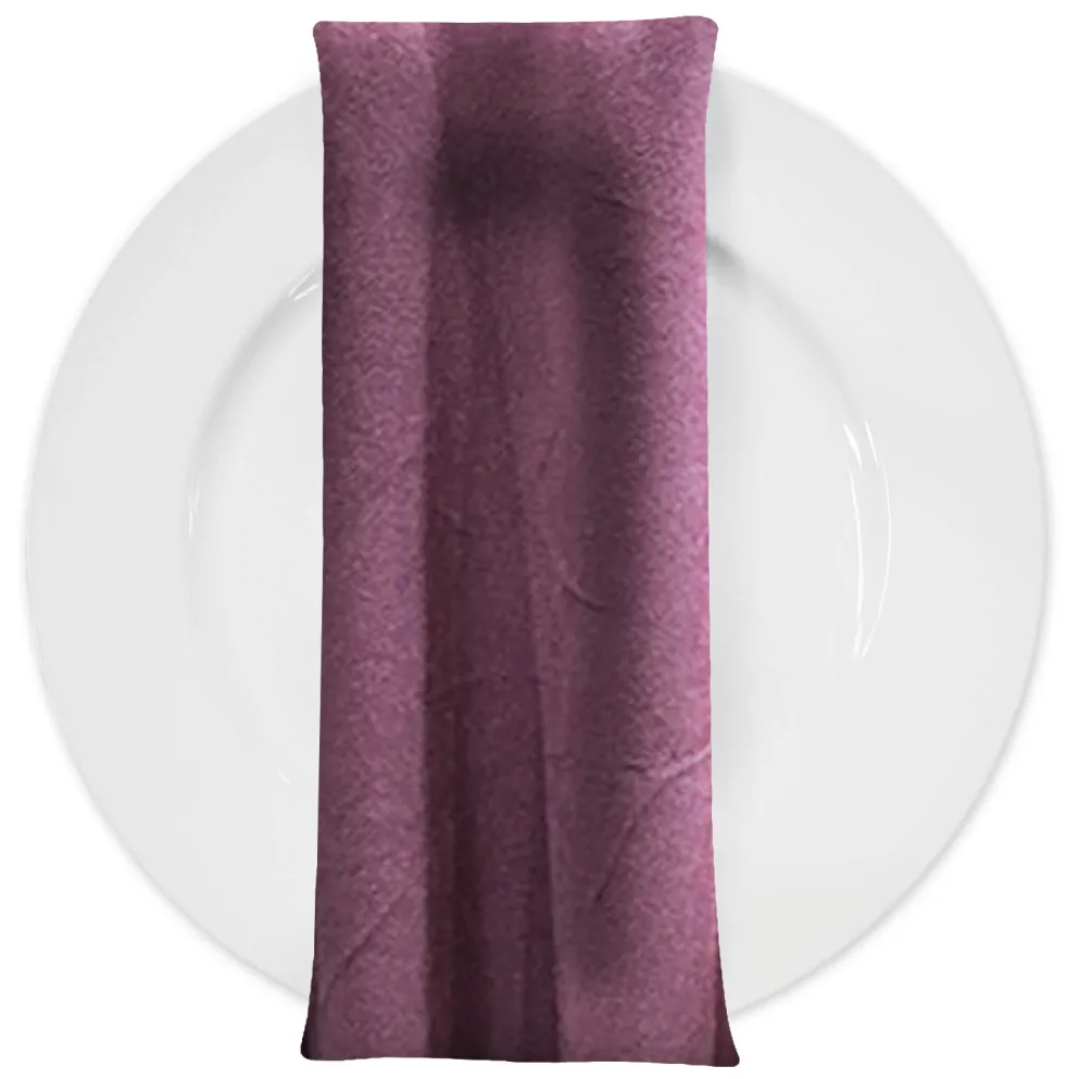 Luxury Plush Velvet Napkin in Mauve