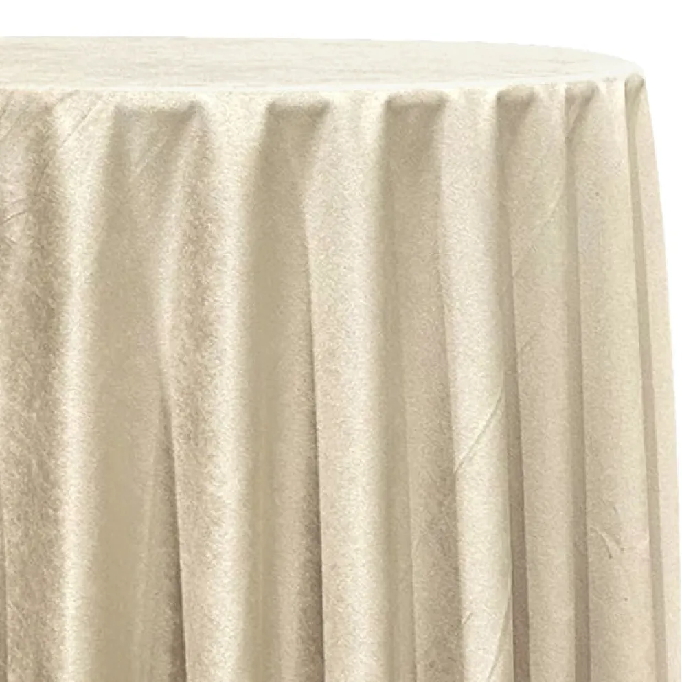 Luxury Plush Velvet Table Linen in Bone