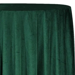 Luxury Plush Velvet Table Linen in Hunter Green