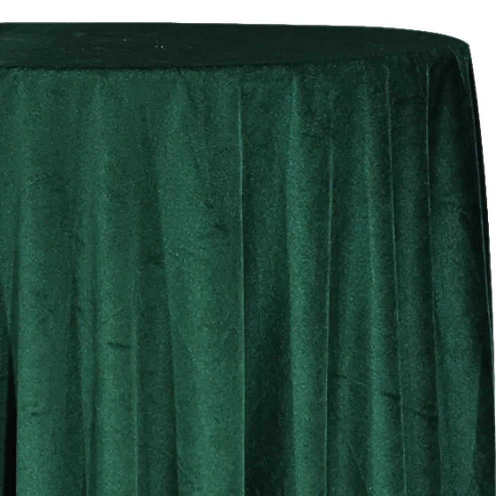 Luxury Plush Velvet Table Linen in Hunter Green