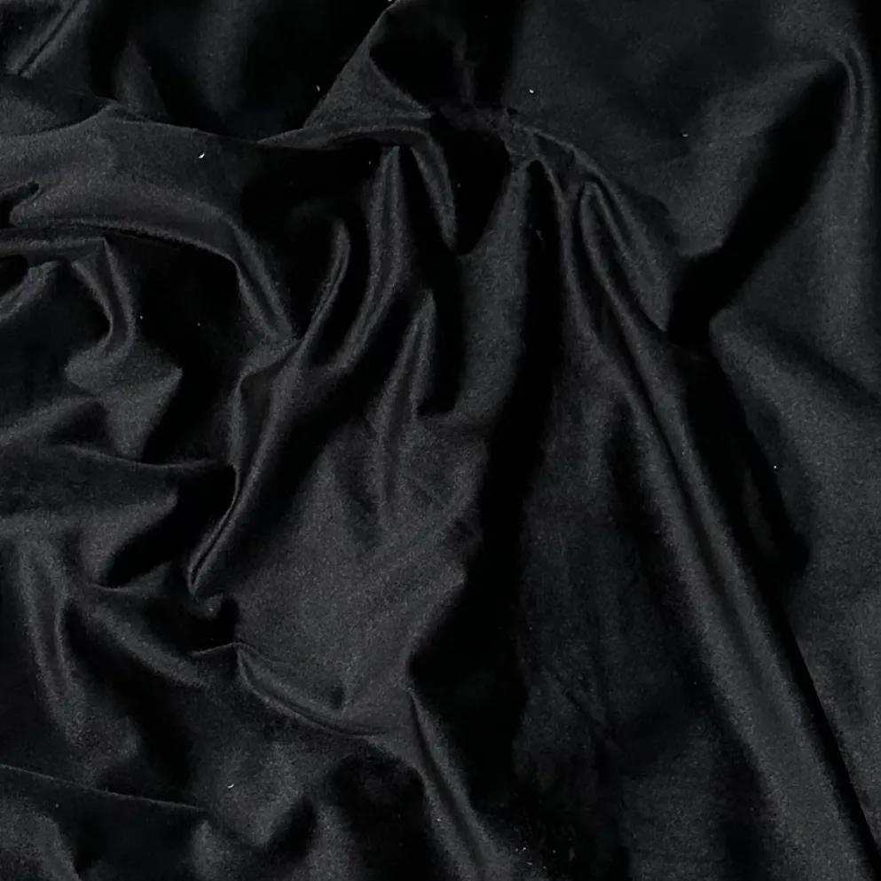Luxury Plush Velvet Table Linen in Black