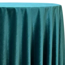 Luxury Plush Velvet Table Linen in Teal