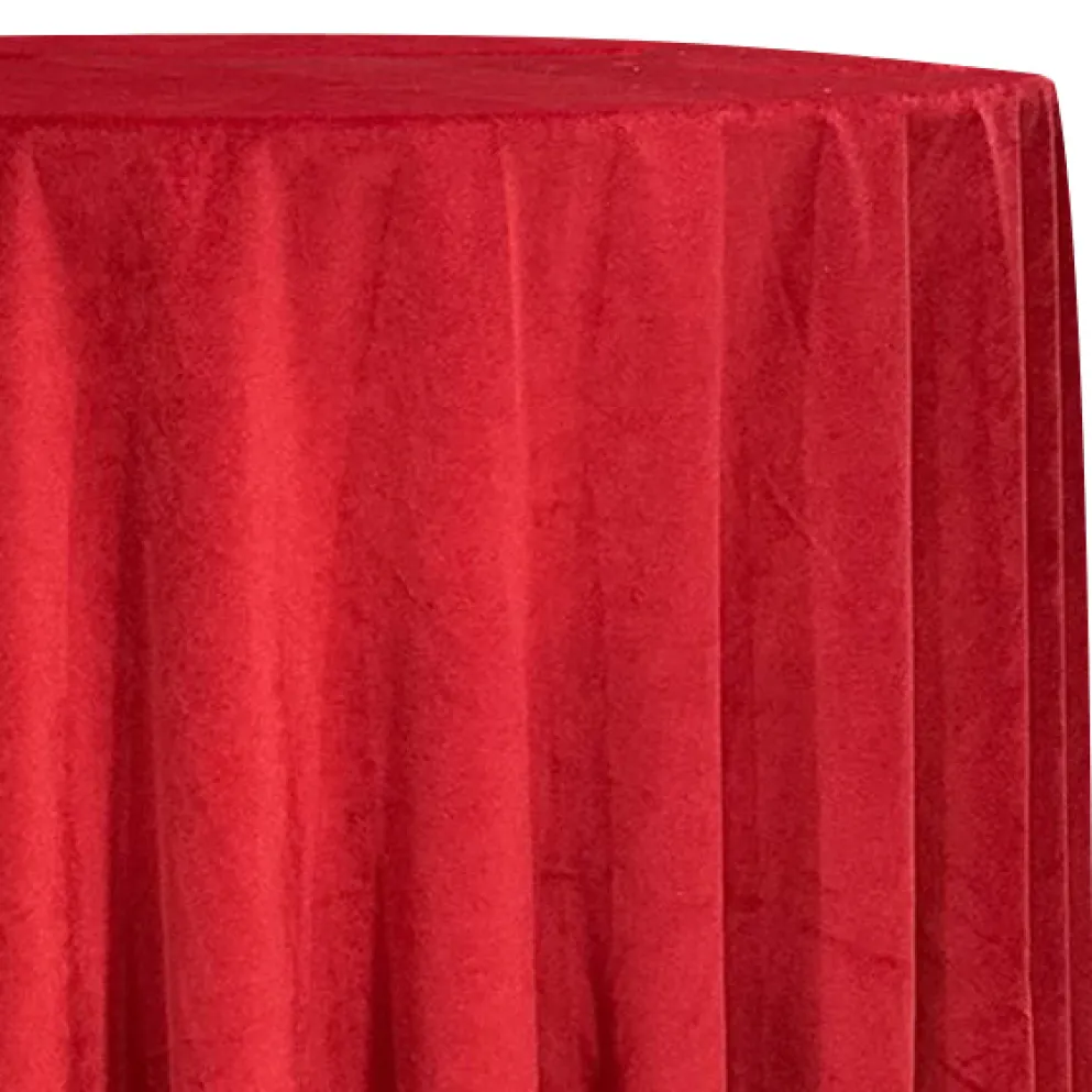 Luxury Plush Velvet Table Linen in Red