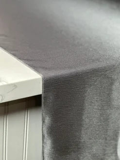 Luxury Satin Table Linen in Charcoal