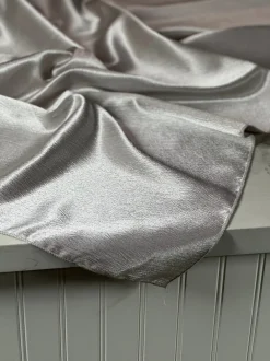 Luxury Satin Table Linen in Charcoal