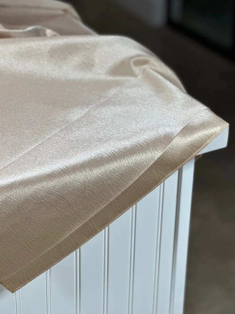 Luxury Satin Table Linen in Taupe