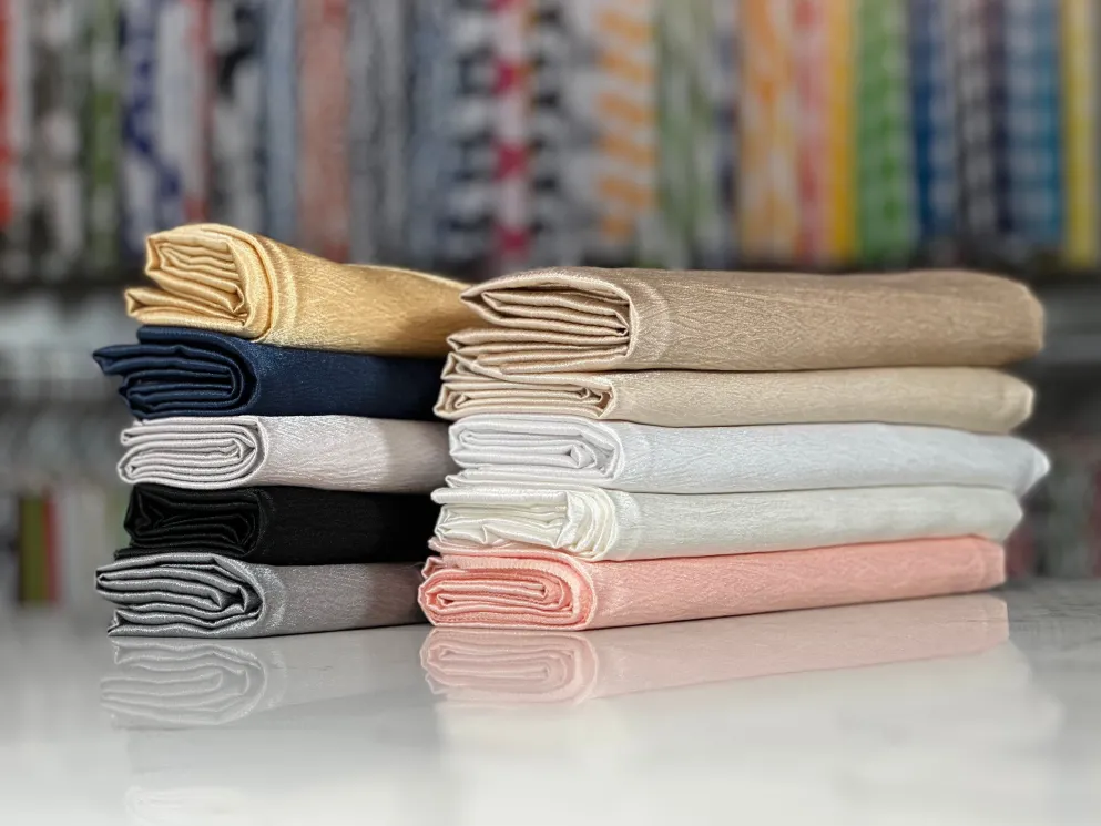 Luxury Satin Table Linen in Taupe