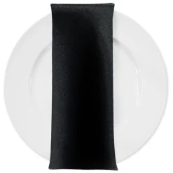 Luxury Satin Table Napkin in Black