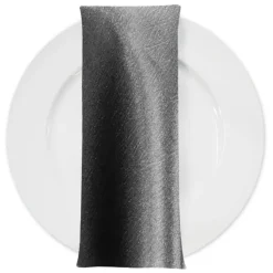 Luxury Satin Table Napkin in Charcoal