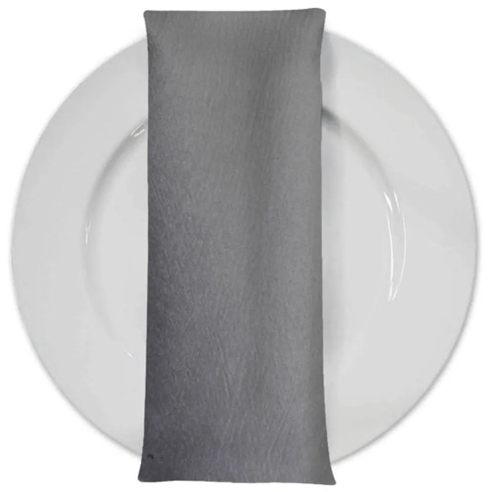 Luxury Satin Table Napkin in Silver