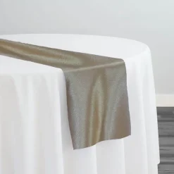 Luxury Satin Table Runner in Taupe