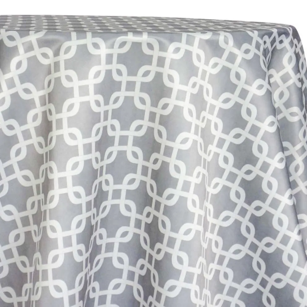 Lynx Print (Lamour) Table Linen in Silver