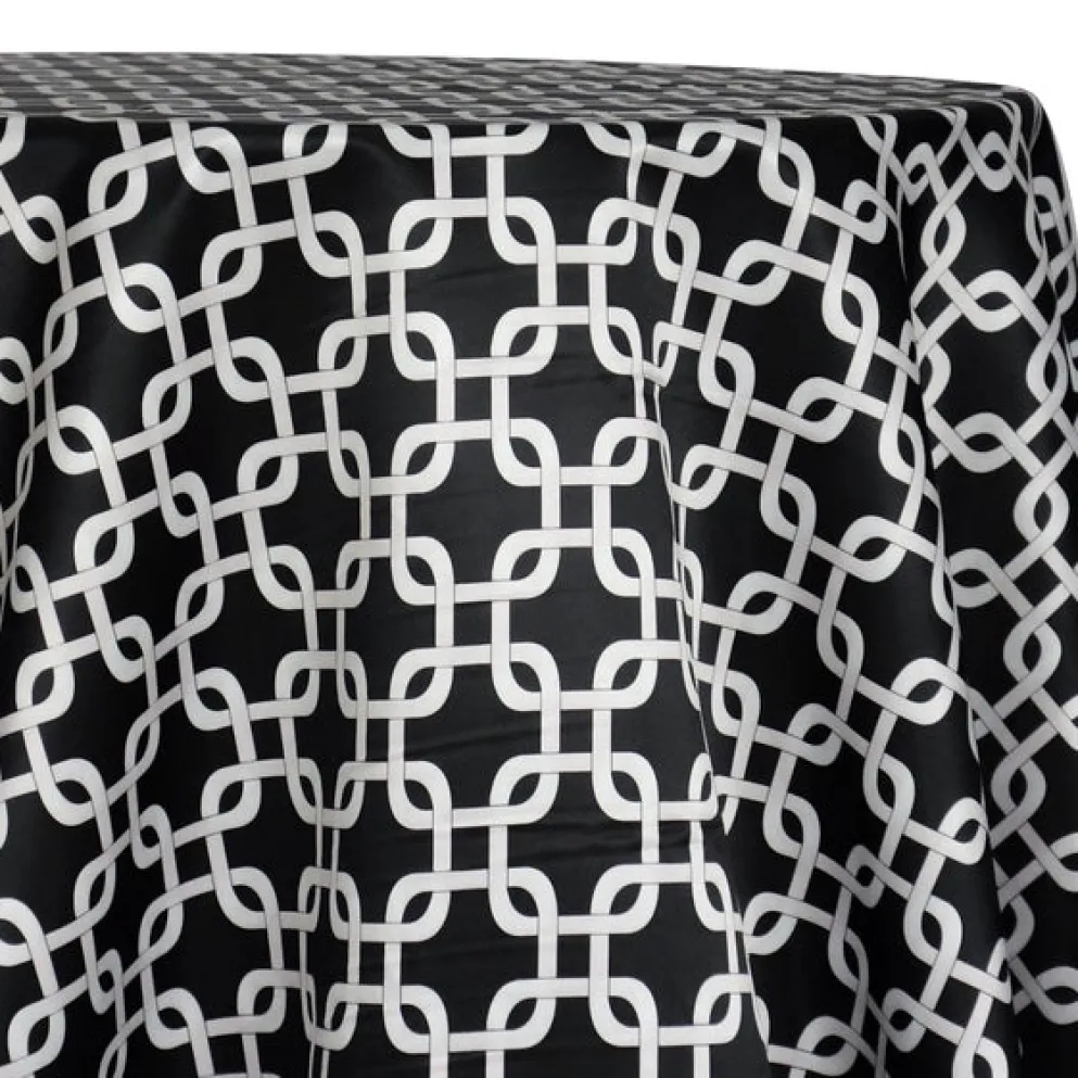 Lynx Print (Lamour) Table Linen in Black