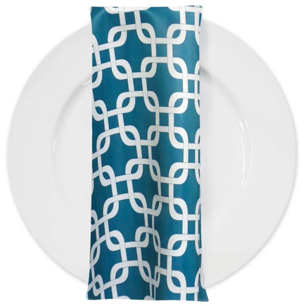 Lynx Print (Lamour) Table Napkin in Teal
