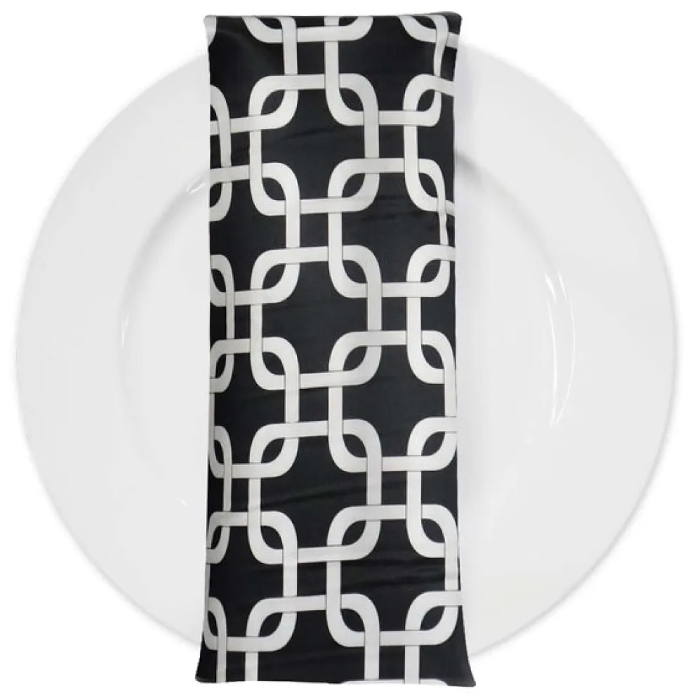 Lynx Print (Lamour) Table Napkin in Black
