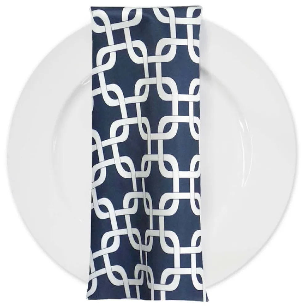 Lynx Print (Lamour) Table Napkin in Navy