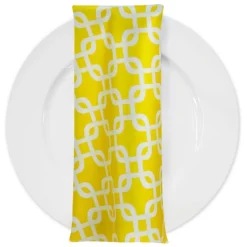 Lynx Print (Lamour) Table Napkin in Yellow