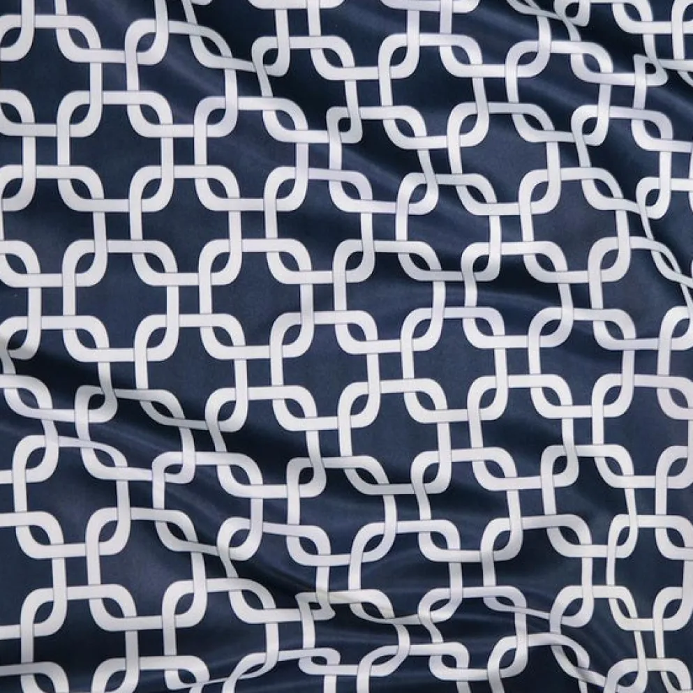 Lynx Print (Lamour) Table Runner in Navy