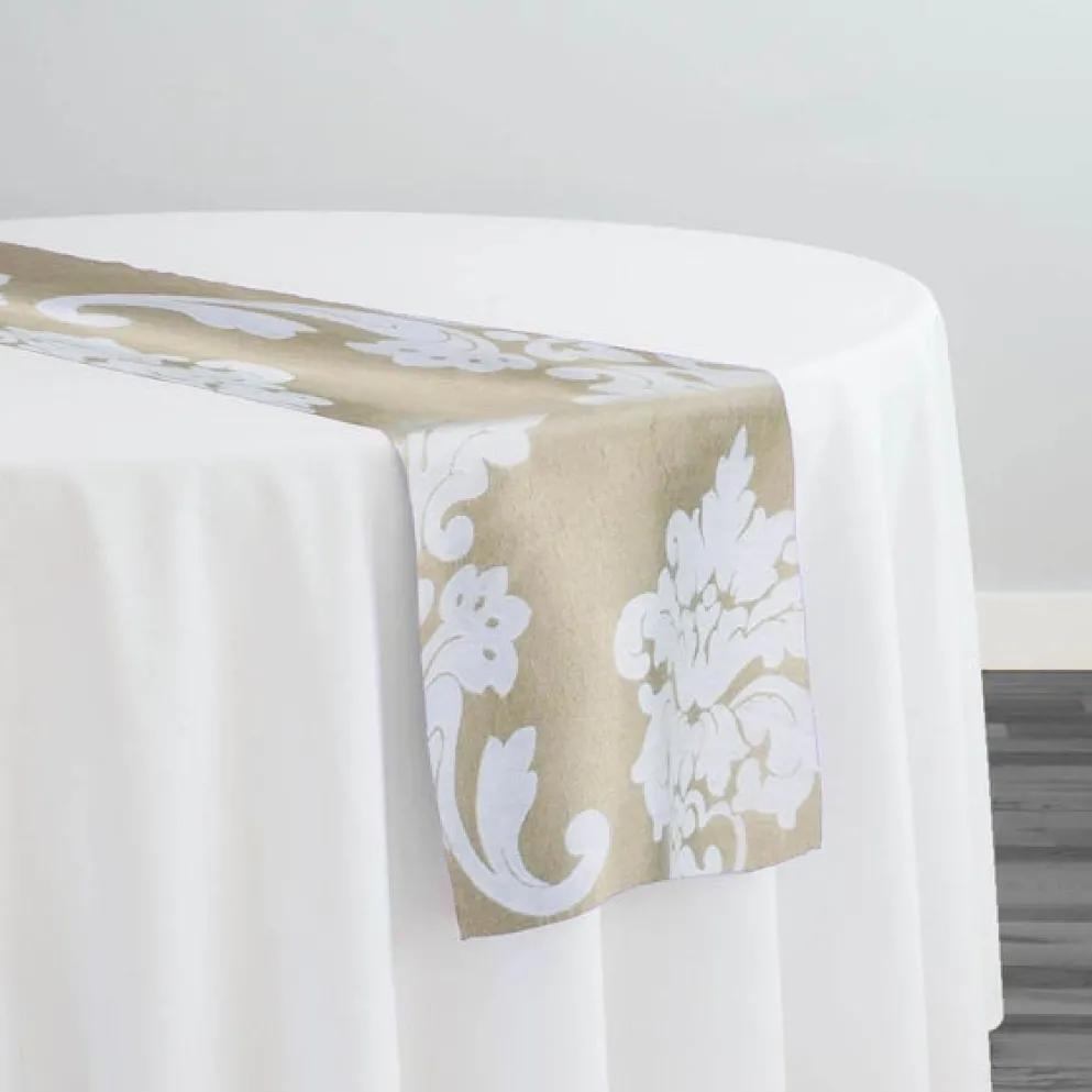 Madison Jacquard (Reversible) Table Runner in Champagne