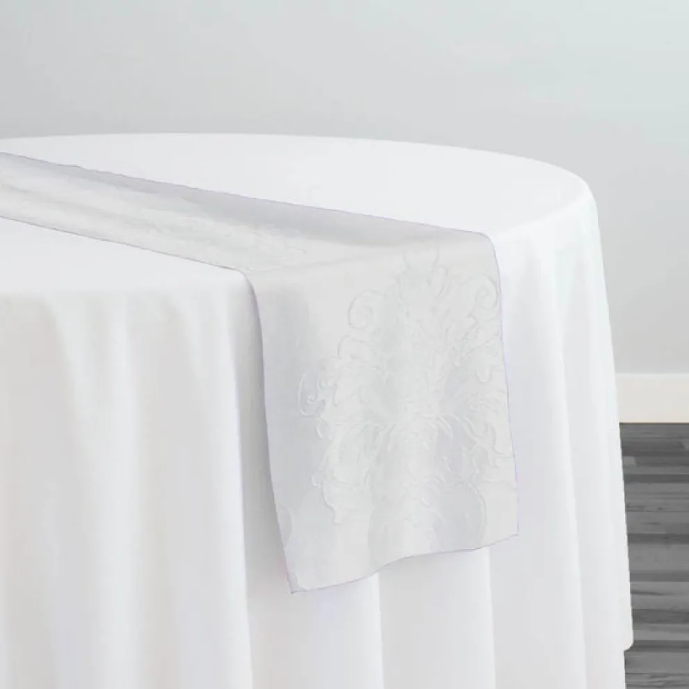 Madison Jacquard (Reversible) Table Runner in White
