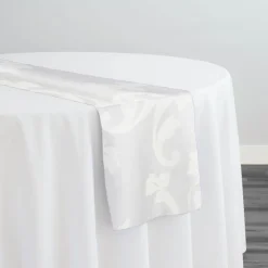 Madison Jacquard (Reversible) Table Runner in White