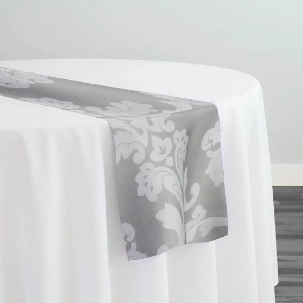 Madison Jacquard (Reversible) Table Runner in Silver